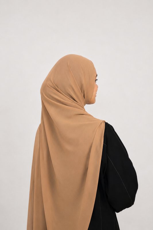 Malaysian Heavy Chiffon Dark Nude