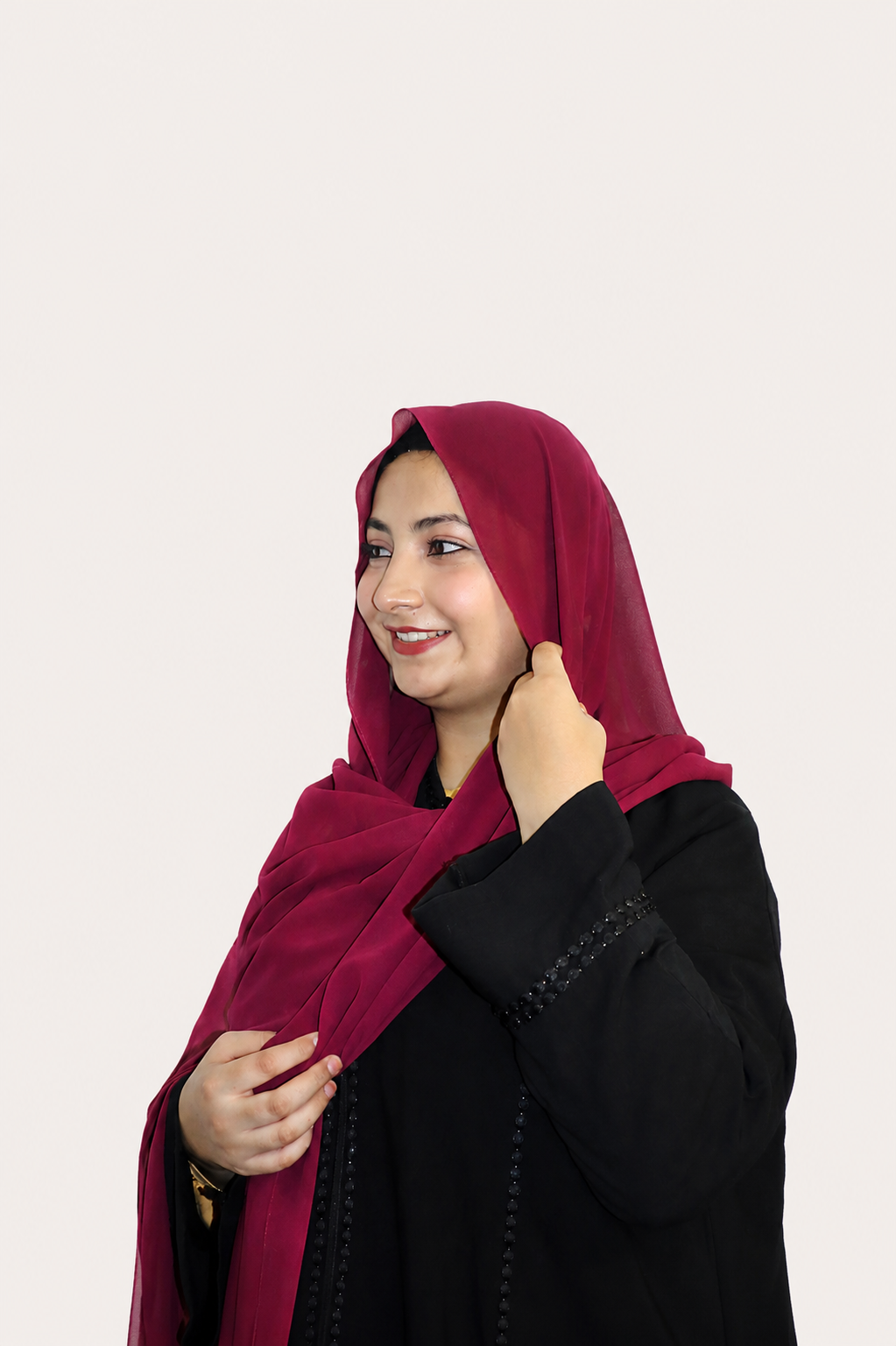 Malaysian Heavy Chiffon Maroon