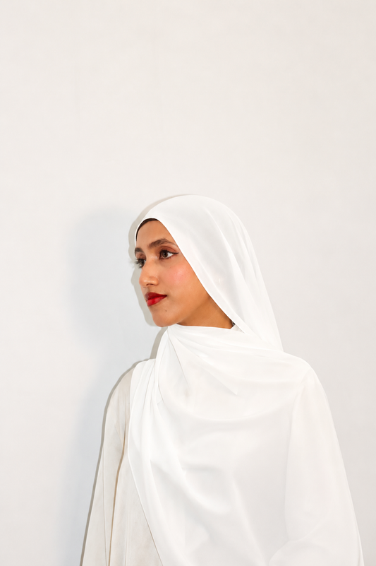 Malaysian Heavy Chiffon Milk White