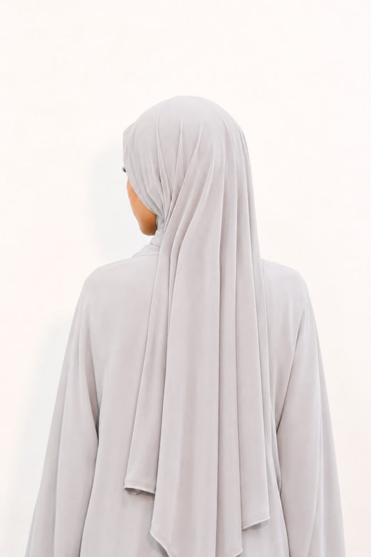 Stretchable Soft Cotton Hijab Grey