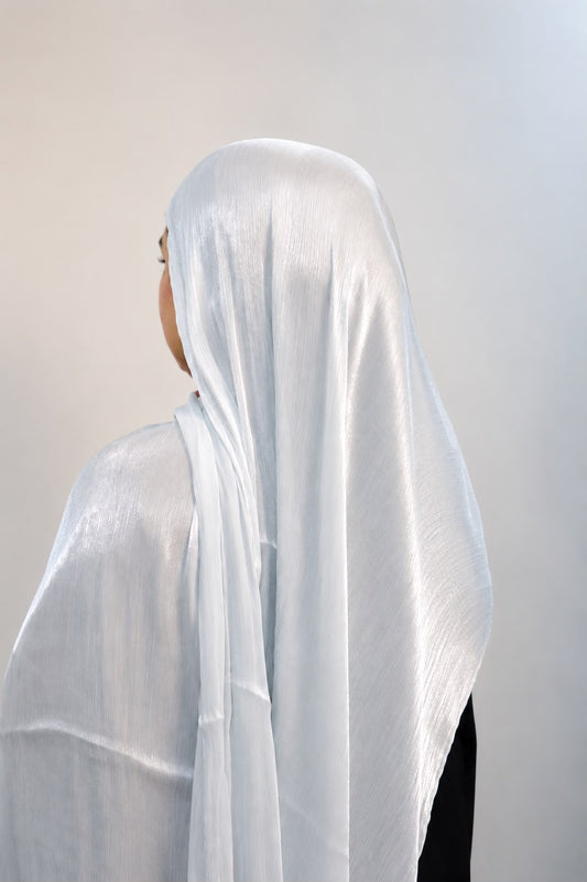 Shimmer Organza Hijab Blue