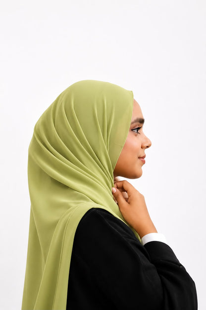 Malaysian Heavy Chiffon Apple Green