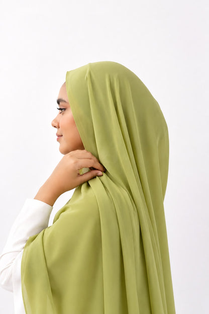 Malaysian Heavy Chiffon Apple Green