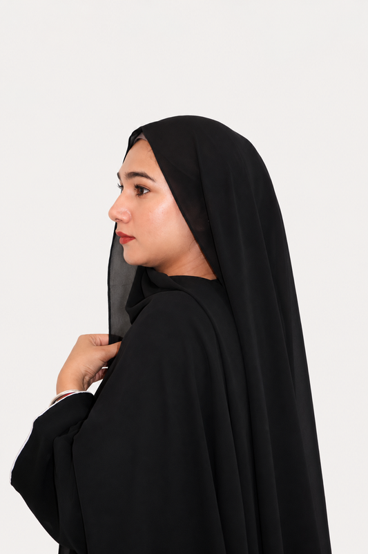 Malaysian Heavy Chiffon Black