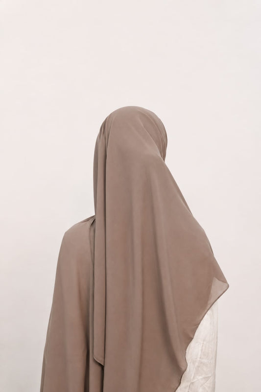 Malaysian Heavy Chiffon Cream Grey