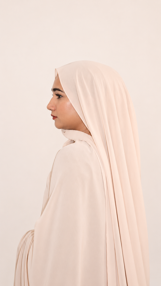Malaysian Heavy Chiffon Cream Tan