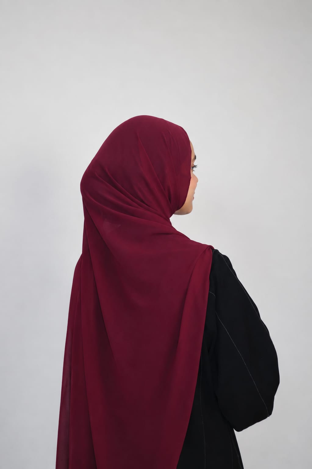Malaysian Heavy Chiffon Crimson