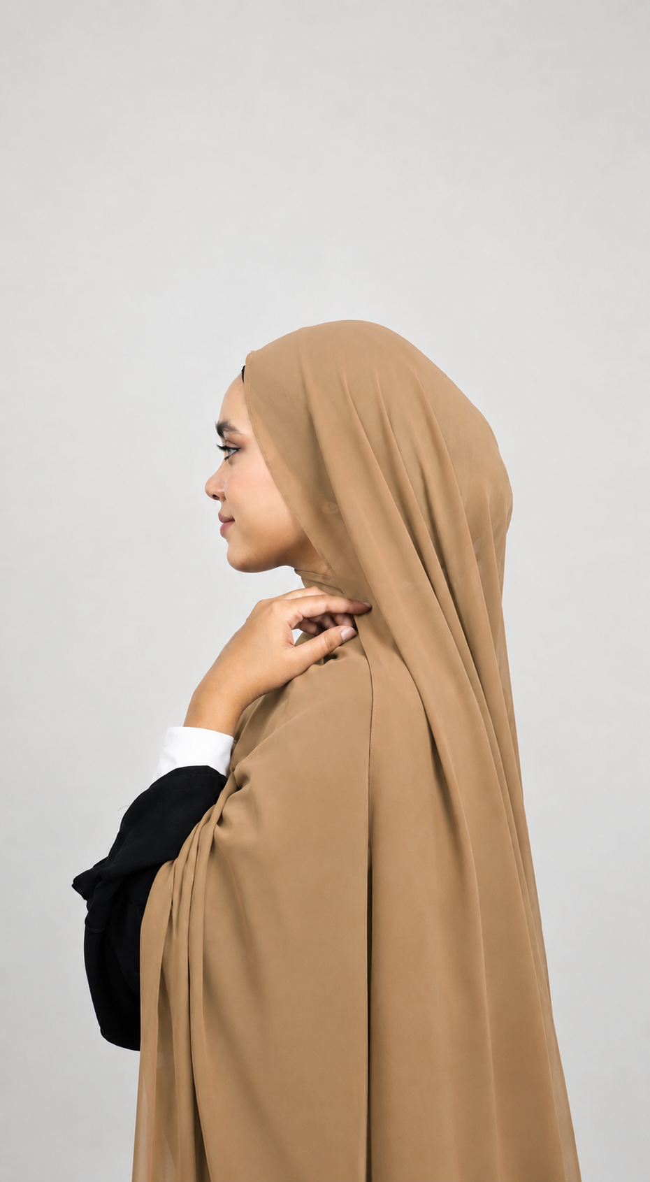 Malaysian Heavy Chiffon Dark Nude