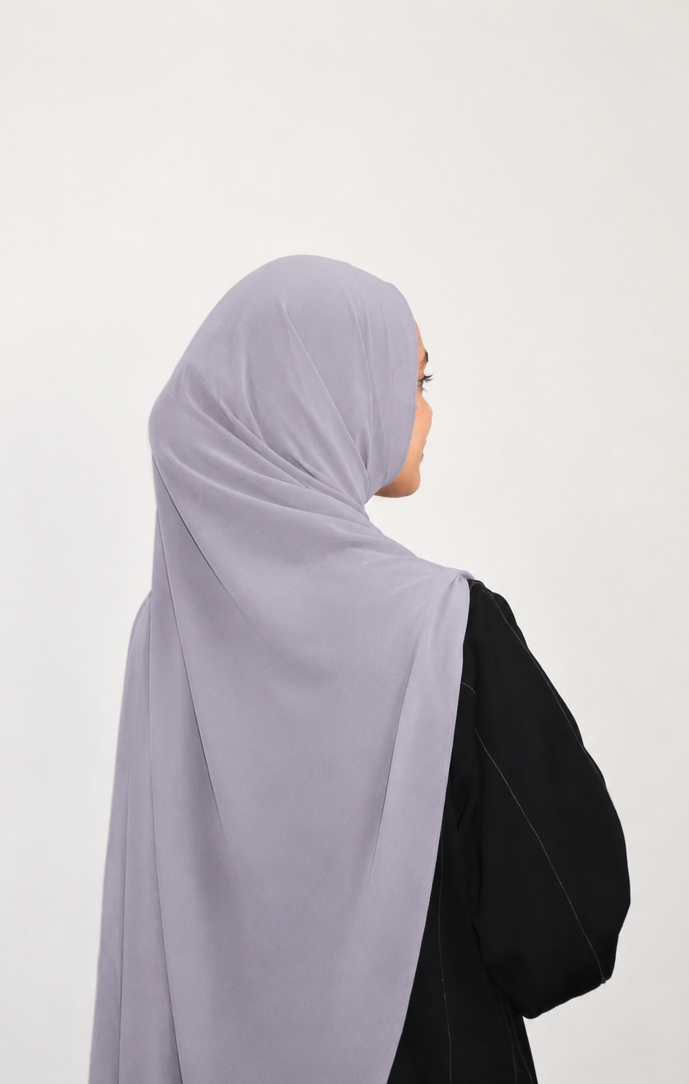Malaysian Heavy Chiffon Lavender Grey