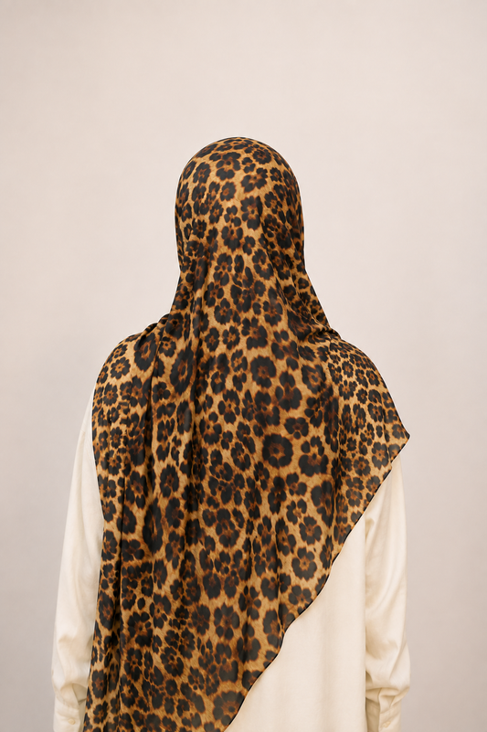 Luxe Wild Muse Leopard Chiffon - Golden Savannah