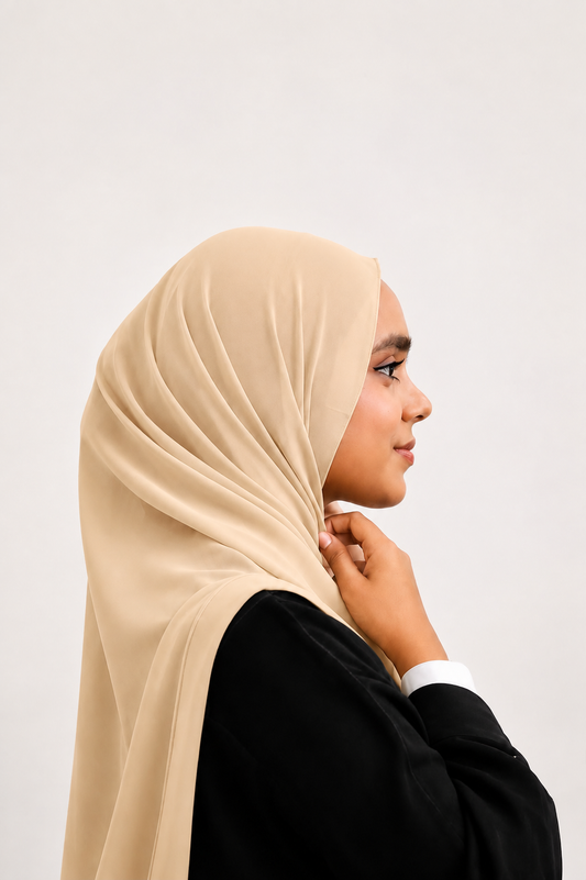 Malaysian Heavy Chiffon Light Peach