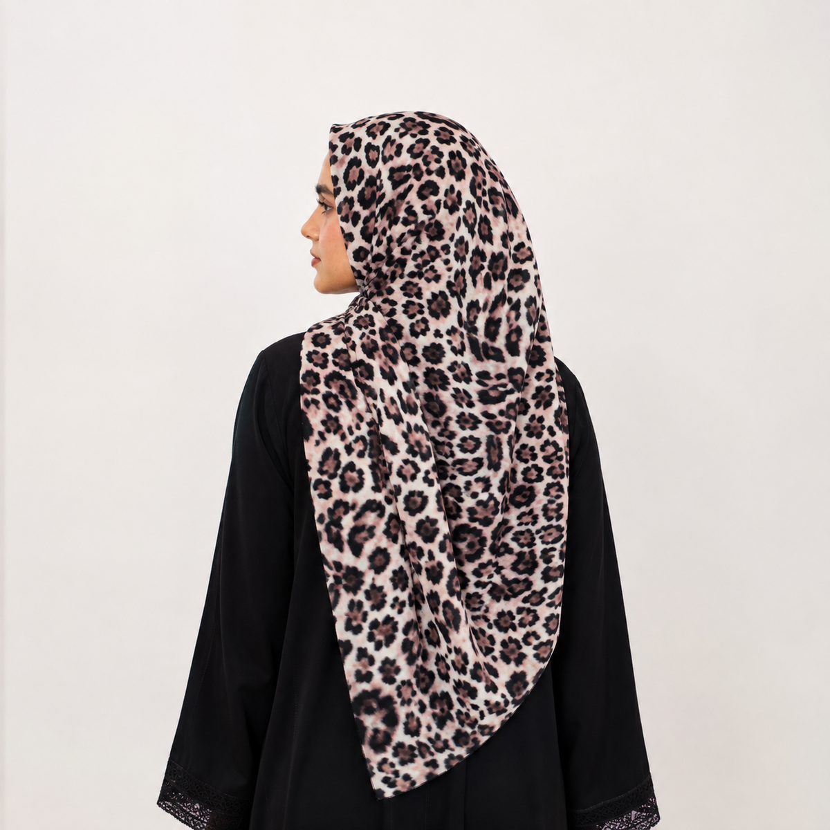 Luxe Leopard Wild Muse Chiffon  – Dusty Pink