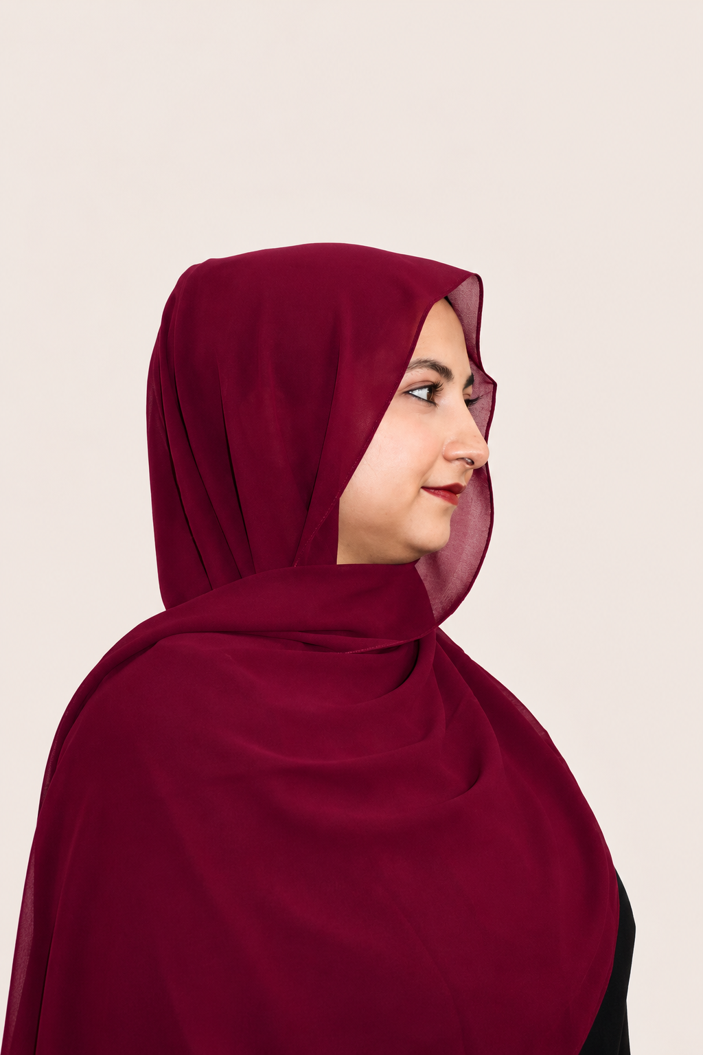 Malaysian Heavy Chiffon Maroon