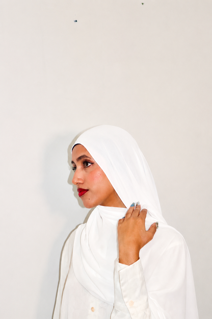 Malaysian Heavy Chiffon Milk White