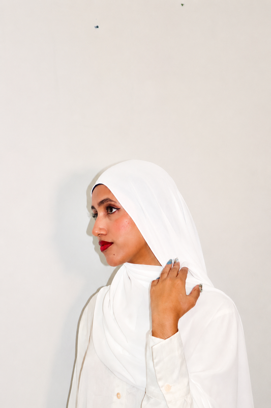 Malaysian Heavy Chiffon Milk White