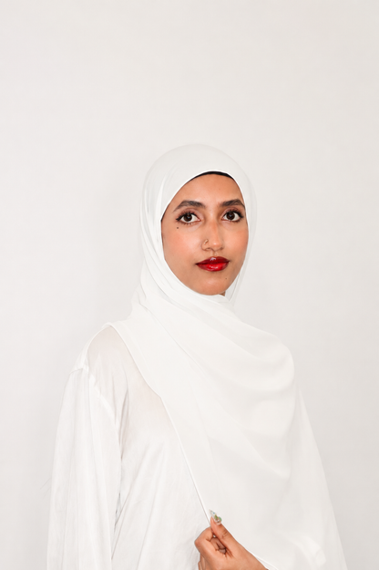 Malaysian Heavy Chiffon Milk White