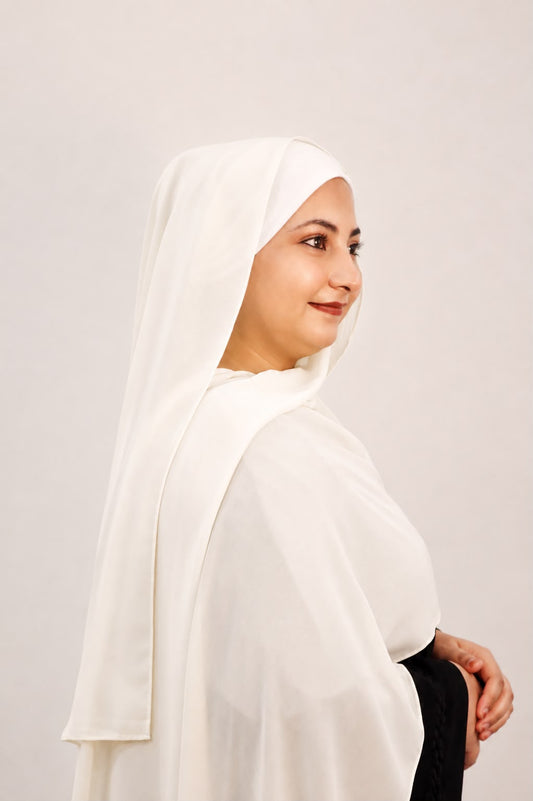 Malaysian Heavy Chiffon Off-White