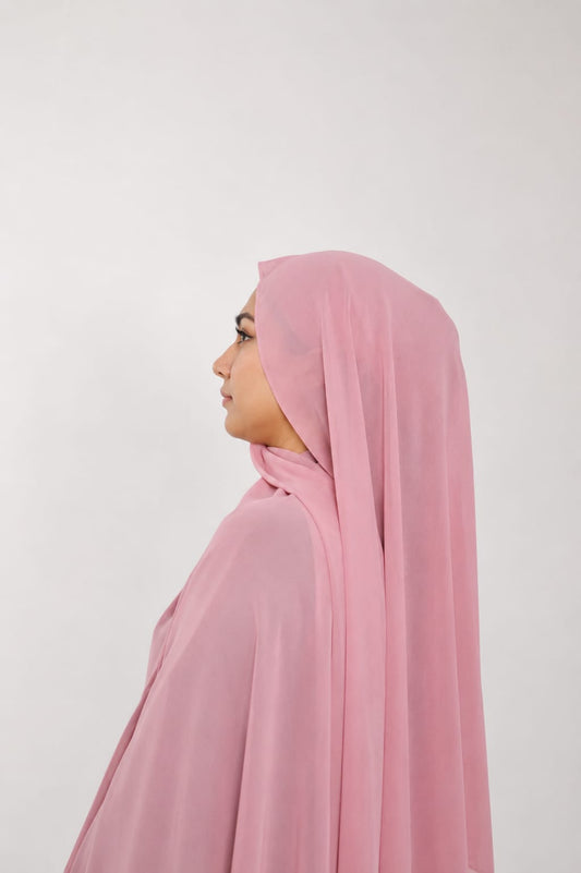 Malaysian Heavy Chiffon Rose Pink