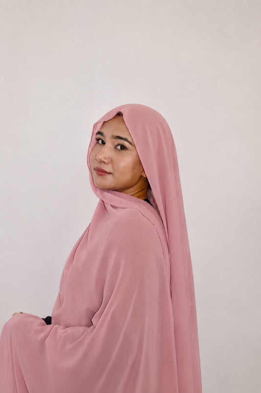 Malaysian Heavy Chiffon Rose Pink