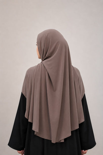 Stretchable Soft Cotton Hijab Taupe