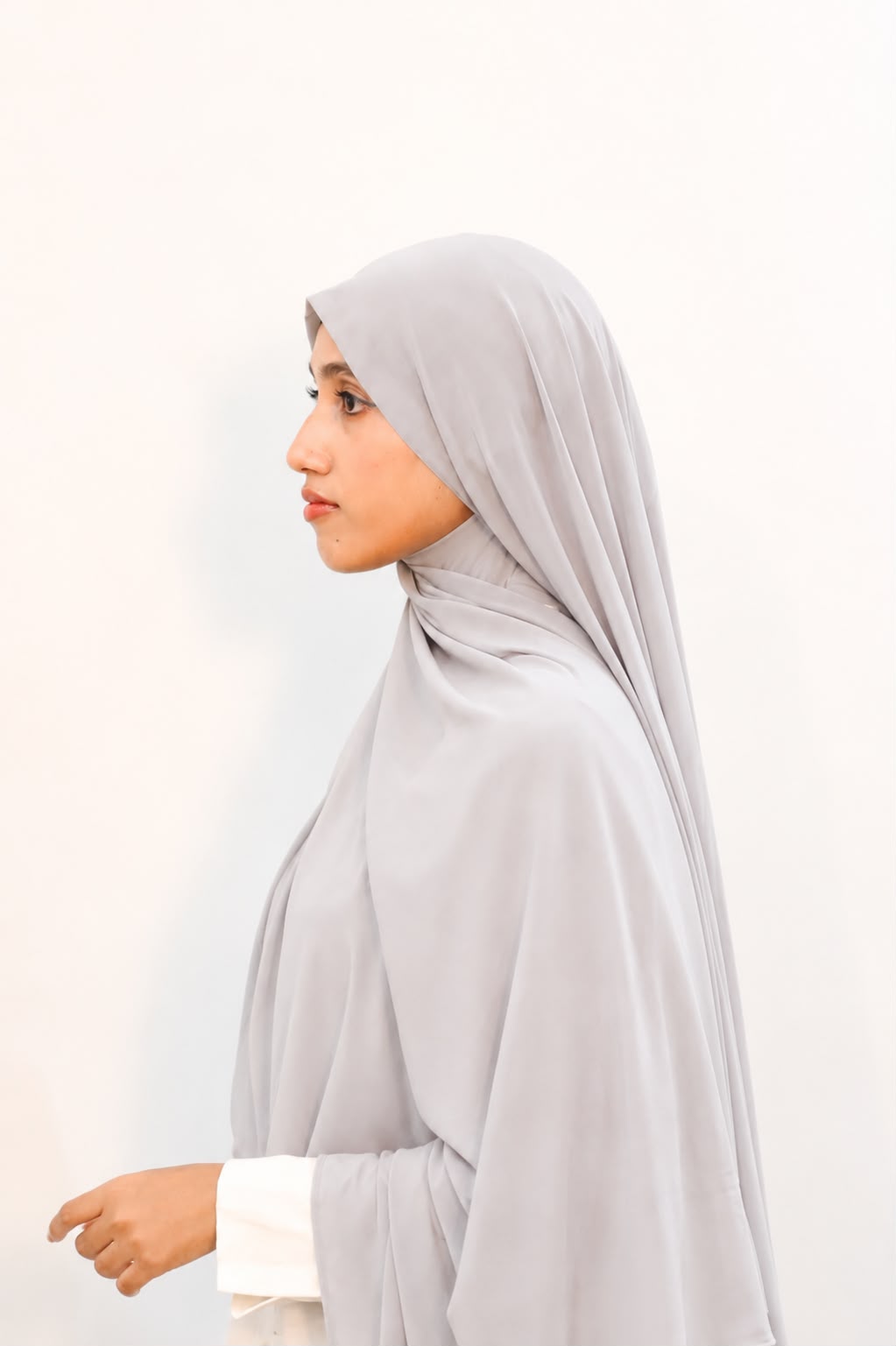 Stretchable Soft Cotton Hijab Grey