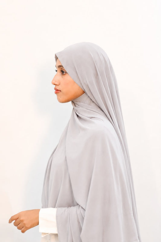Stretchable Soft Cotton Hijab Grey