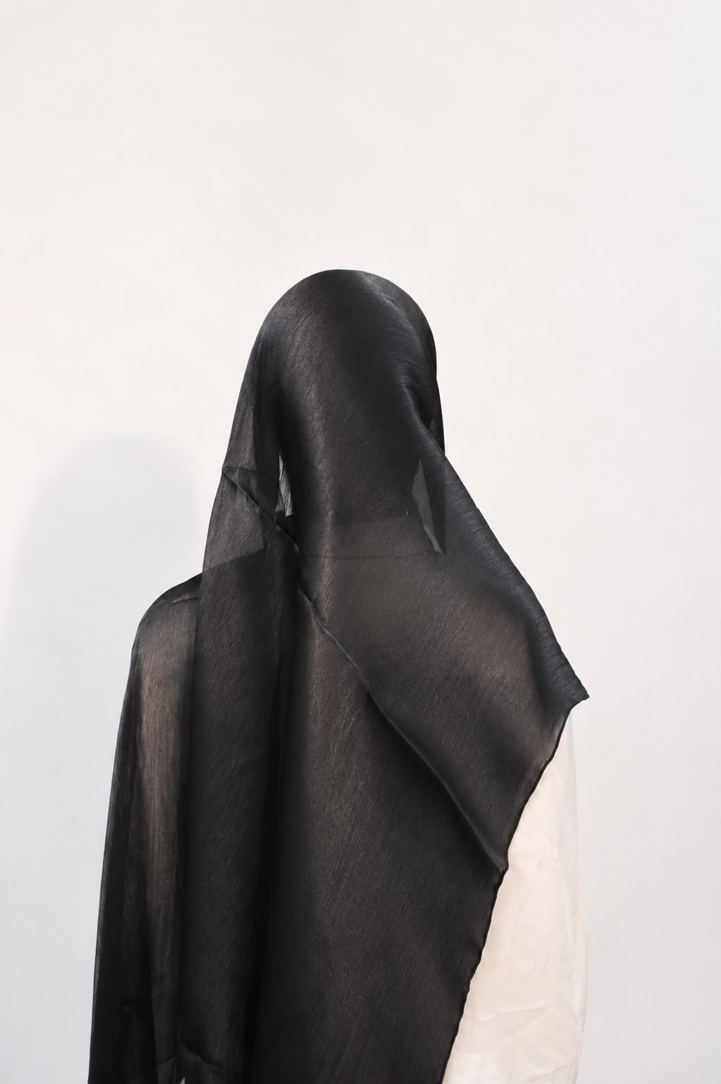 Shimmer Organza Hijab Black