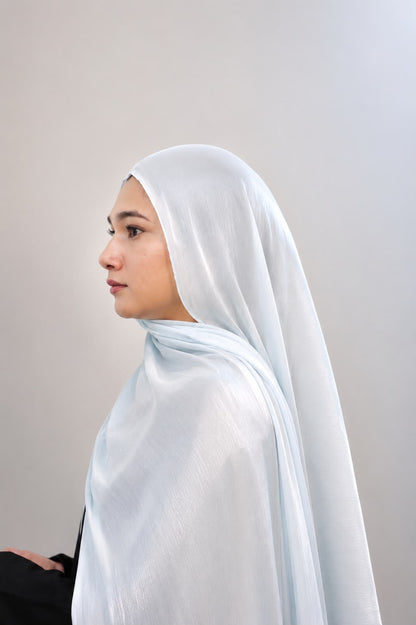 Shimmer Organza Hijab Blue