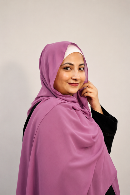 Malaysian Heavy Chiffon Dark Orchid Pink