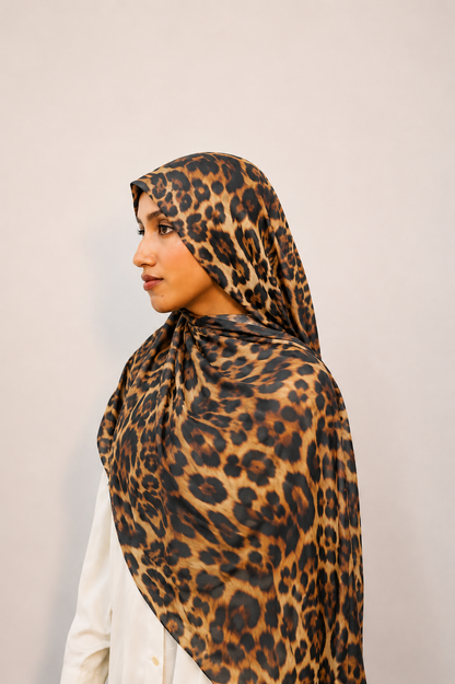 Luxe Wild Muse Leopard Chiffon - Golden Savannah